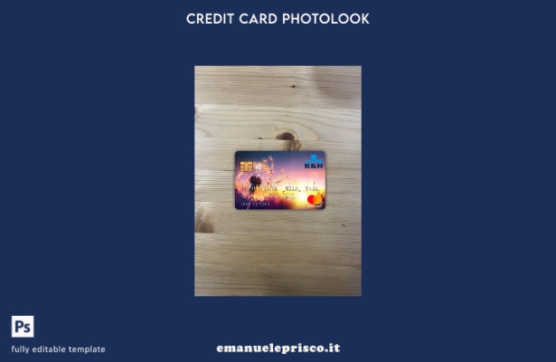 modello frontale photolook mastercard banca Ungheria K&H stile verificato